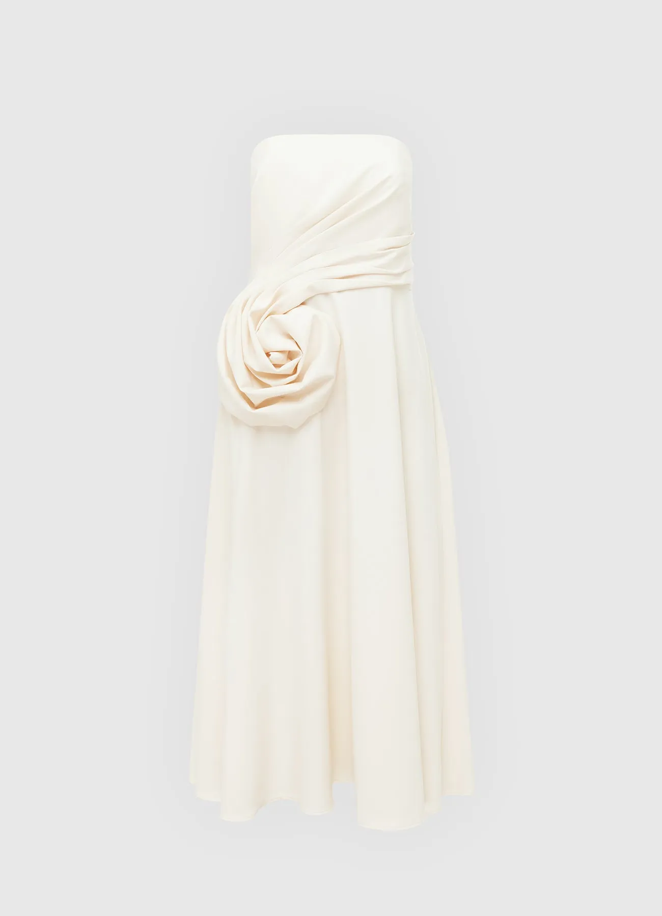 Ivanna Rose Bustier Midi Dress - Vanilla sold by LEO LIN