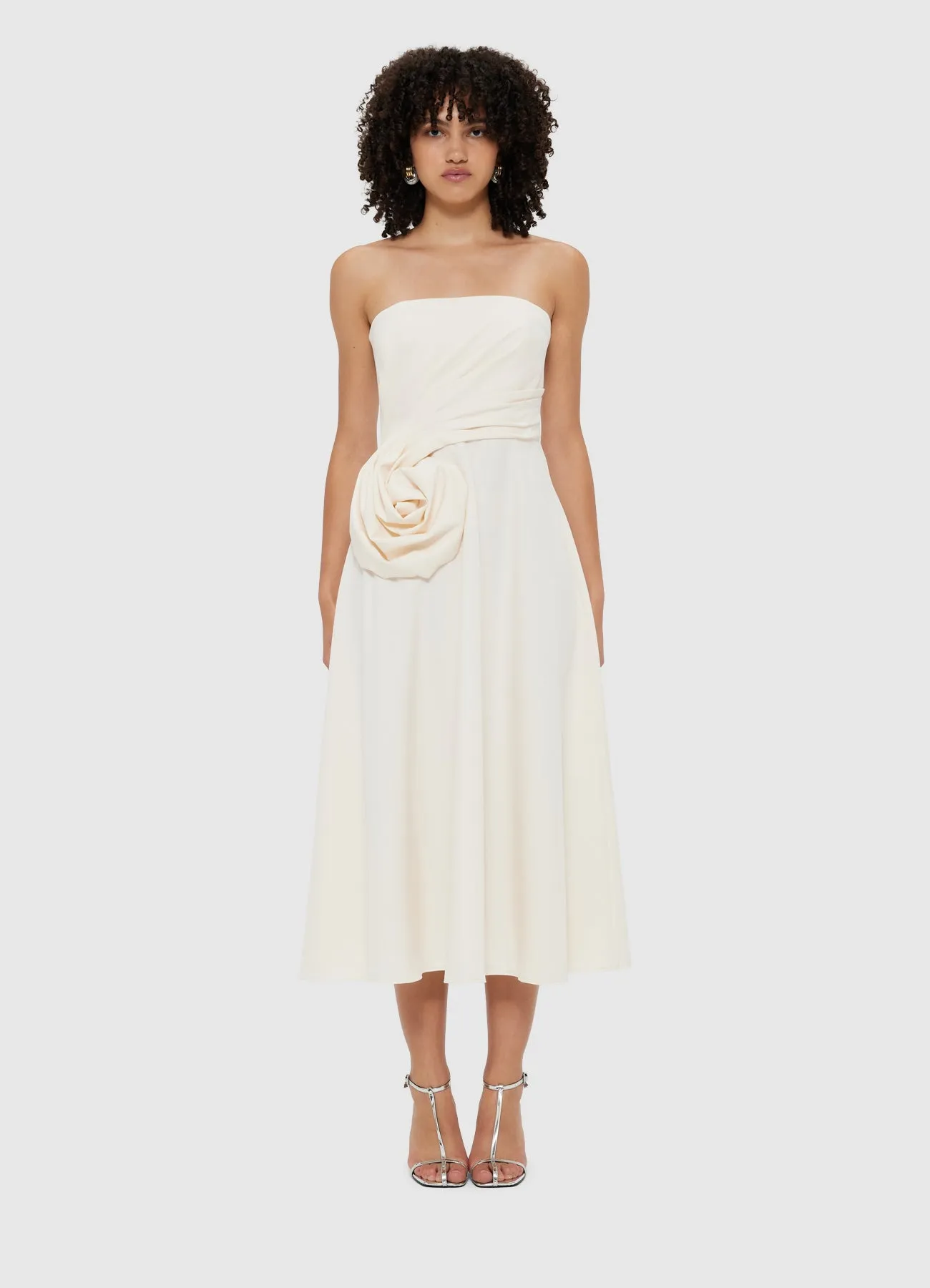 Ivanna Rose Bustier Midi Dress - Vanilla sold by LEO LIN product image thumbnail 2