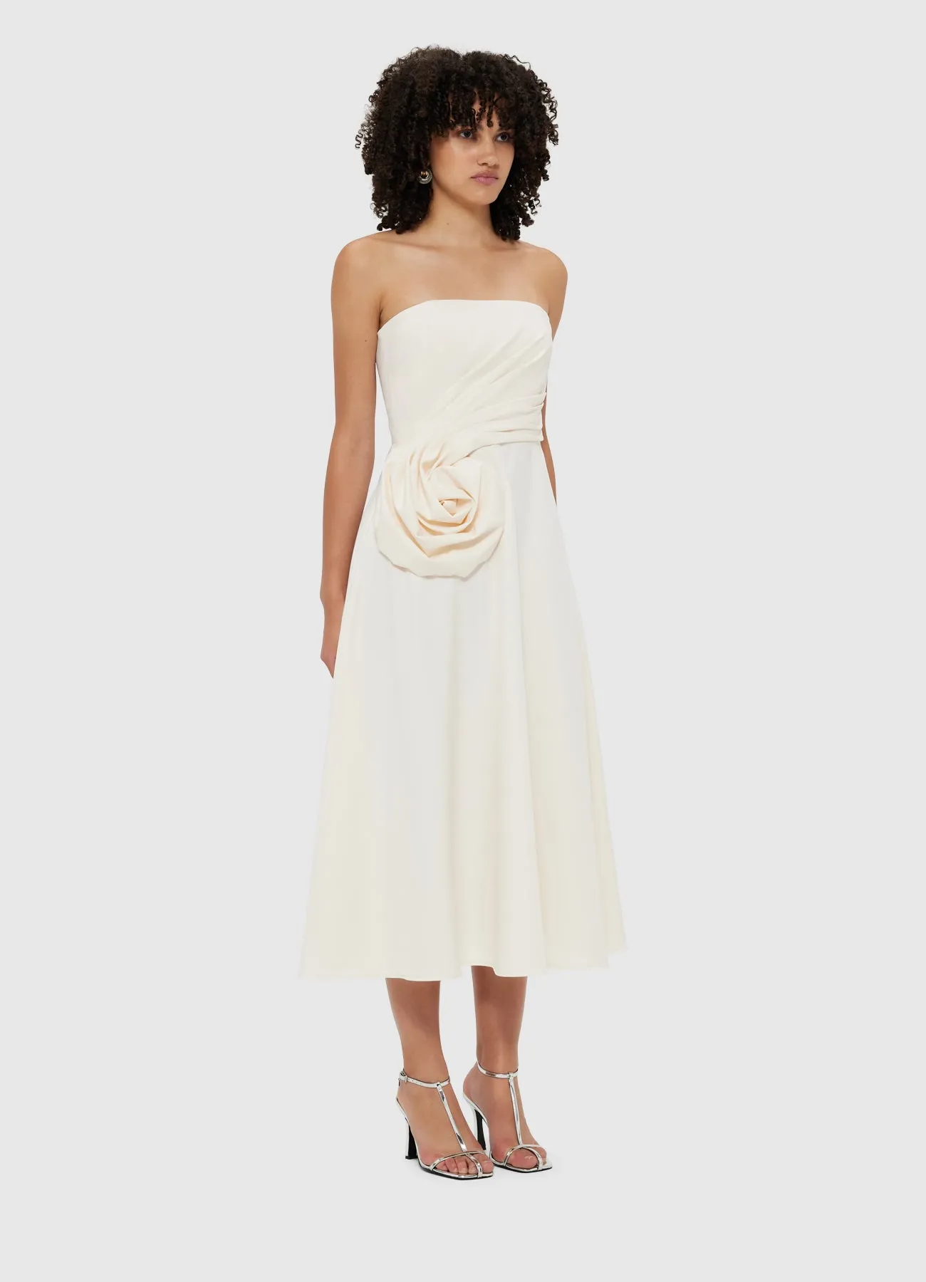 Ivanna Rose Bustier Midi Dress - Vanilla sold by LEO LIN product image thumbnail 3