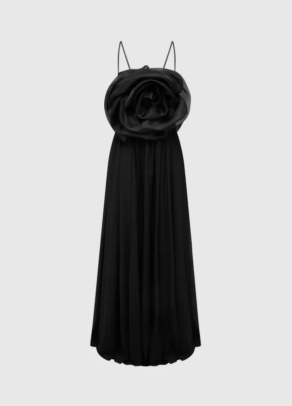 Bloom Rose Maxi Dress - Ebony sold by LEO LIN