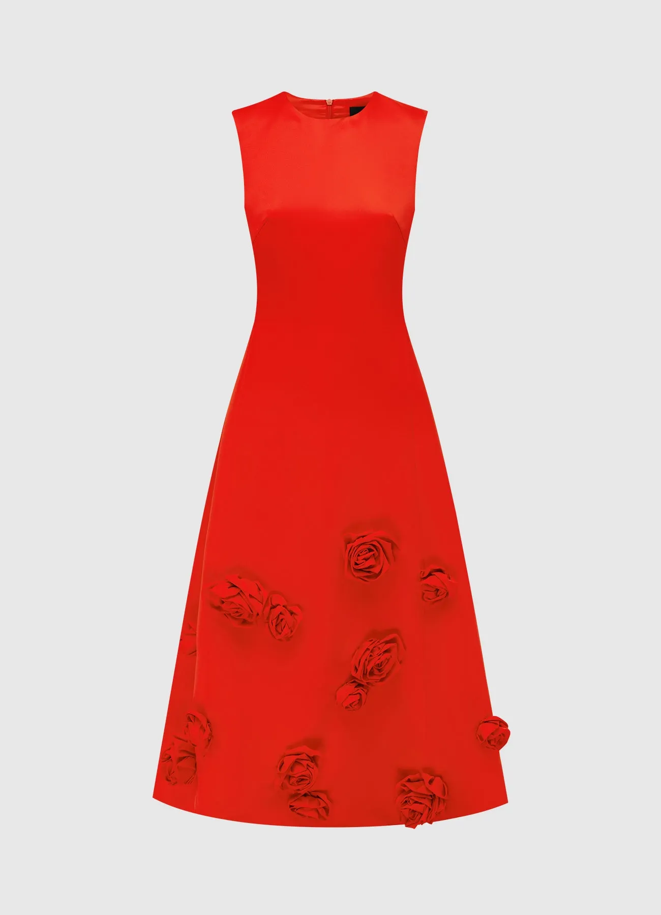 Cleo Sleeveless Midi Dress - Scarlet sold by LEO LIN
