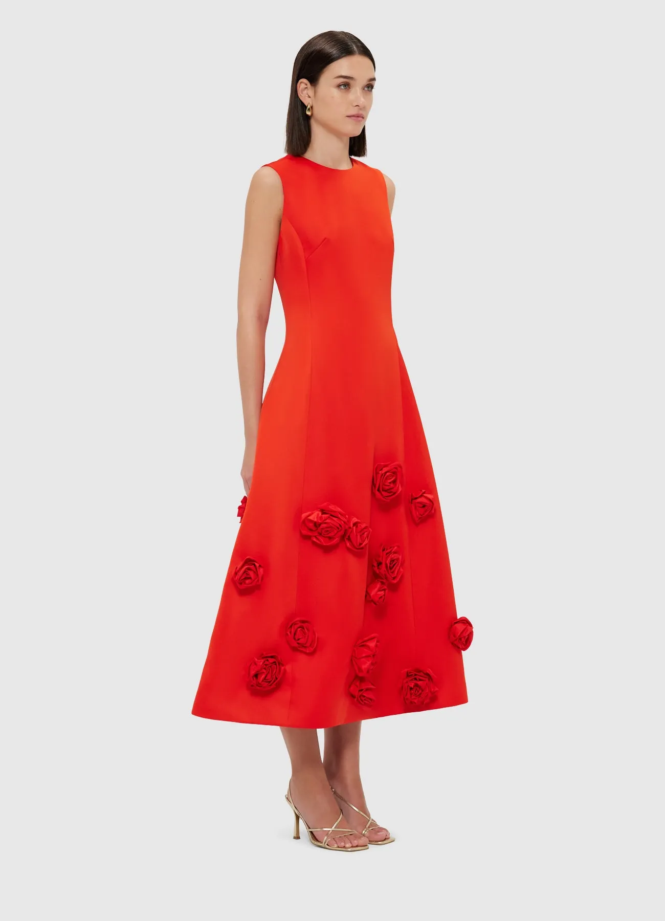 Cleo Sleeveless Midi Dress - Scarlet sold by LEO LIN product image thumbnail 3