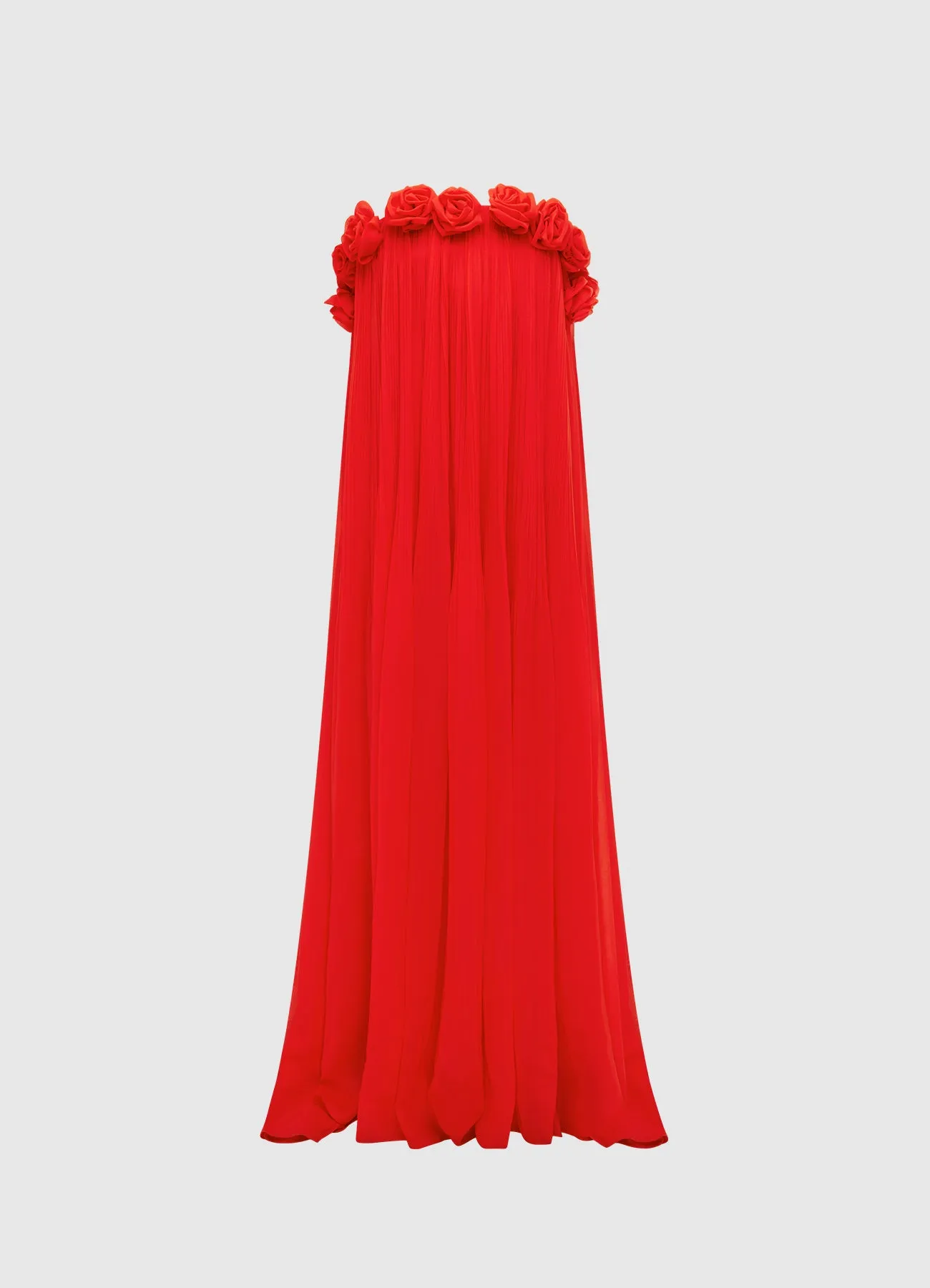 Camilla Draped Floor Length Dress - Scarlet sold by LEO LIN