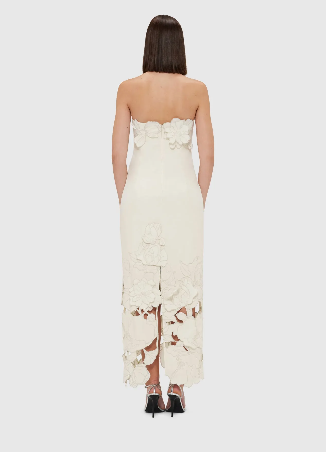 Rayna Appliqué Bustier Maxi Dress - Vanilla sold by LEO LIN product image thumbnail 4