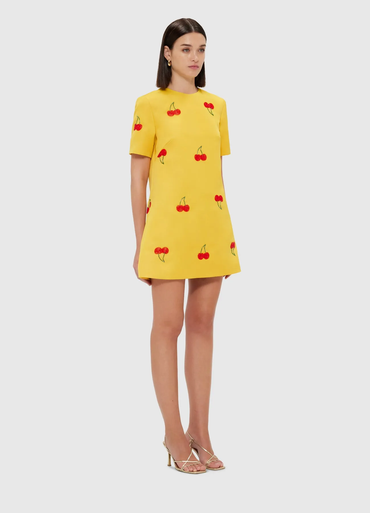 Alexa Embellished T-Shirt Mini Dress - Cherry Beading sold by LEO LIN product image thumbnail 3