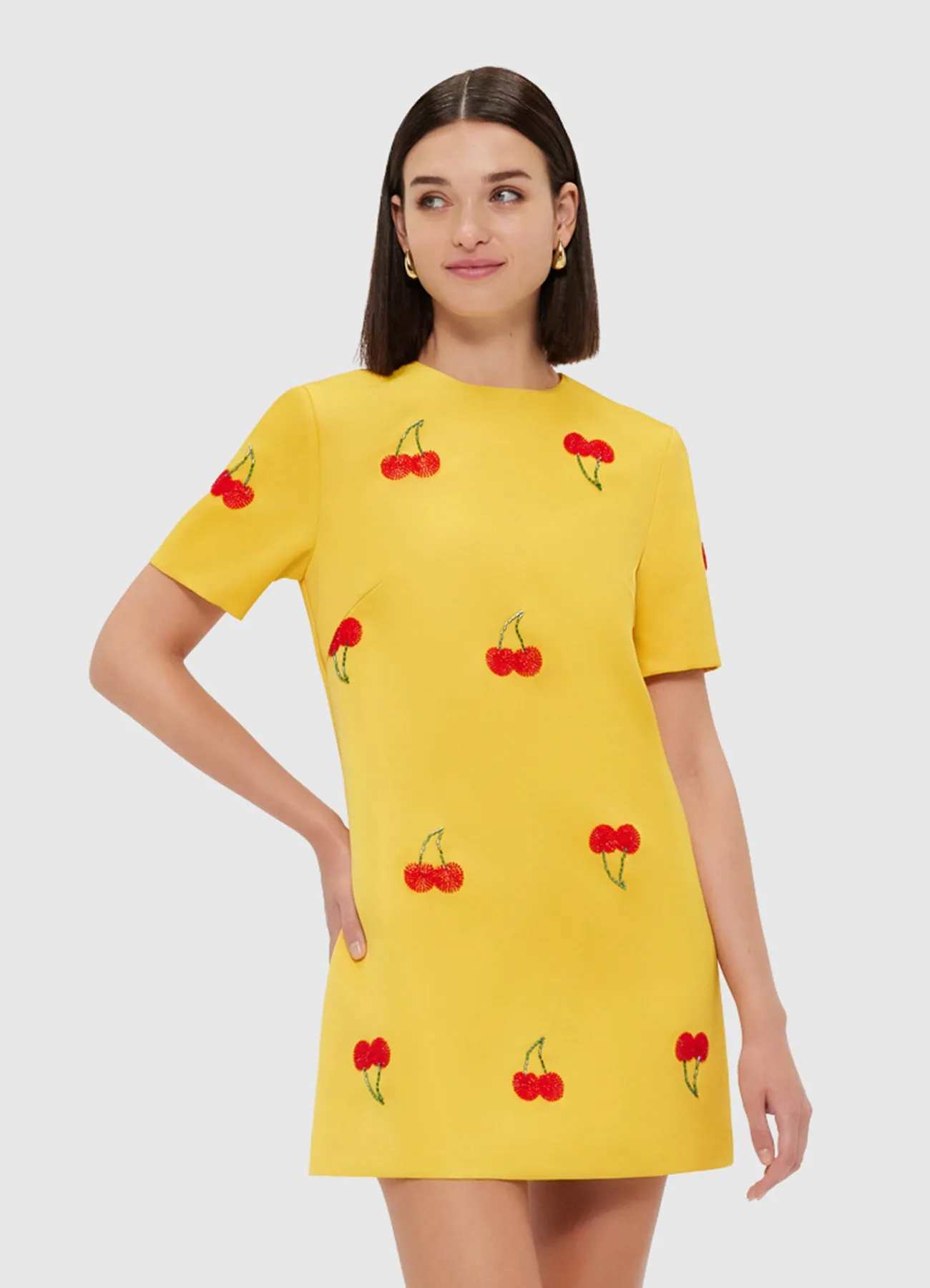 Alexa Embellished T-Shirt Mini Dress - Cherry Beading sold by LEO LIN product image thumbnail 5