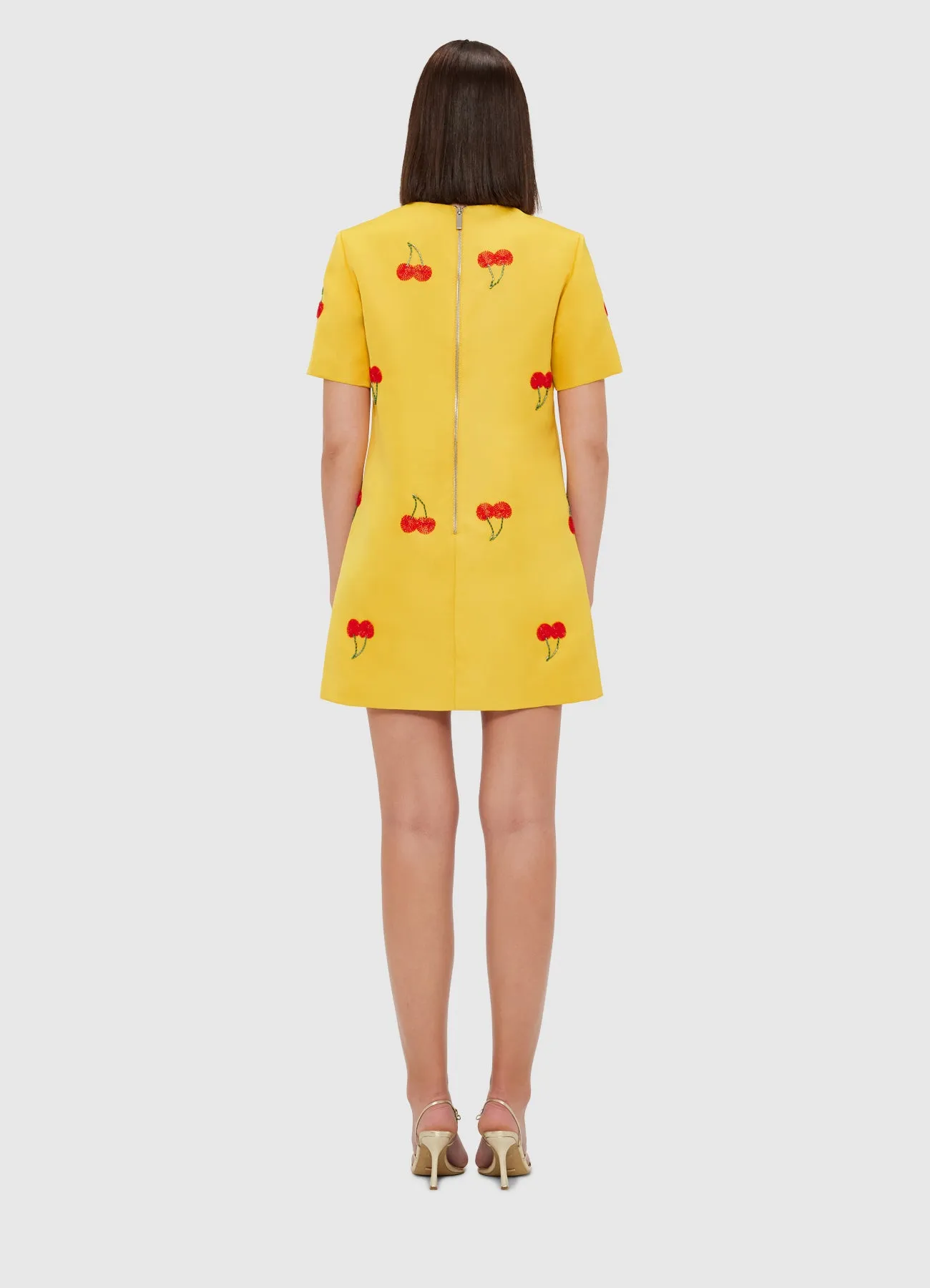 Alexa Embellished T-Shirt Mini Dress - Cherry Beading sold by LEO LIN product image thumbnail 4