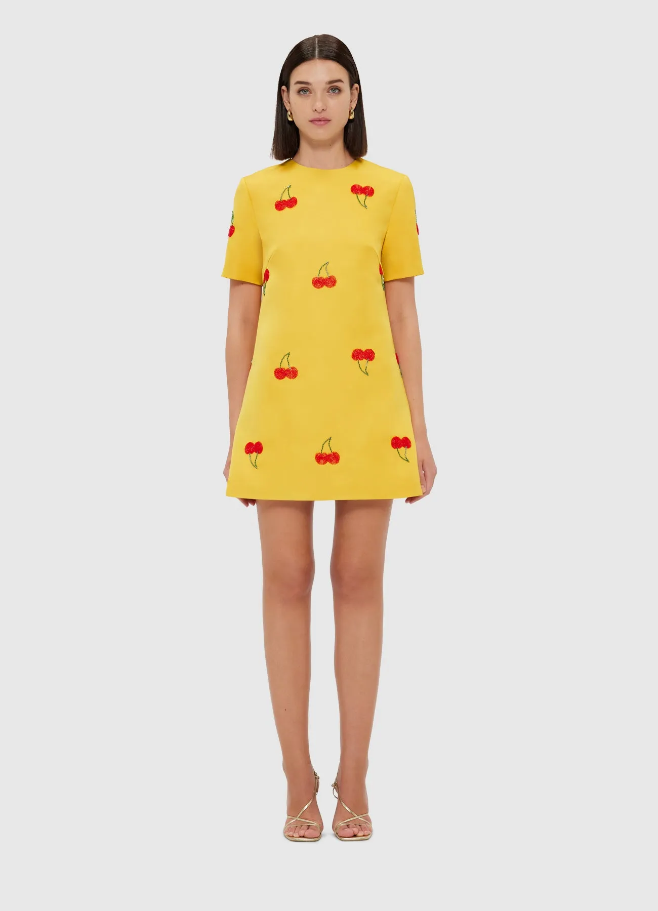 Alexa Embellished T-Shirt Mini Dress - Cherry Beading sold by LEO LIN product image thumbnail 2