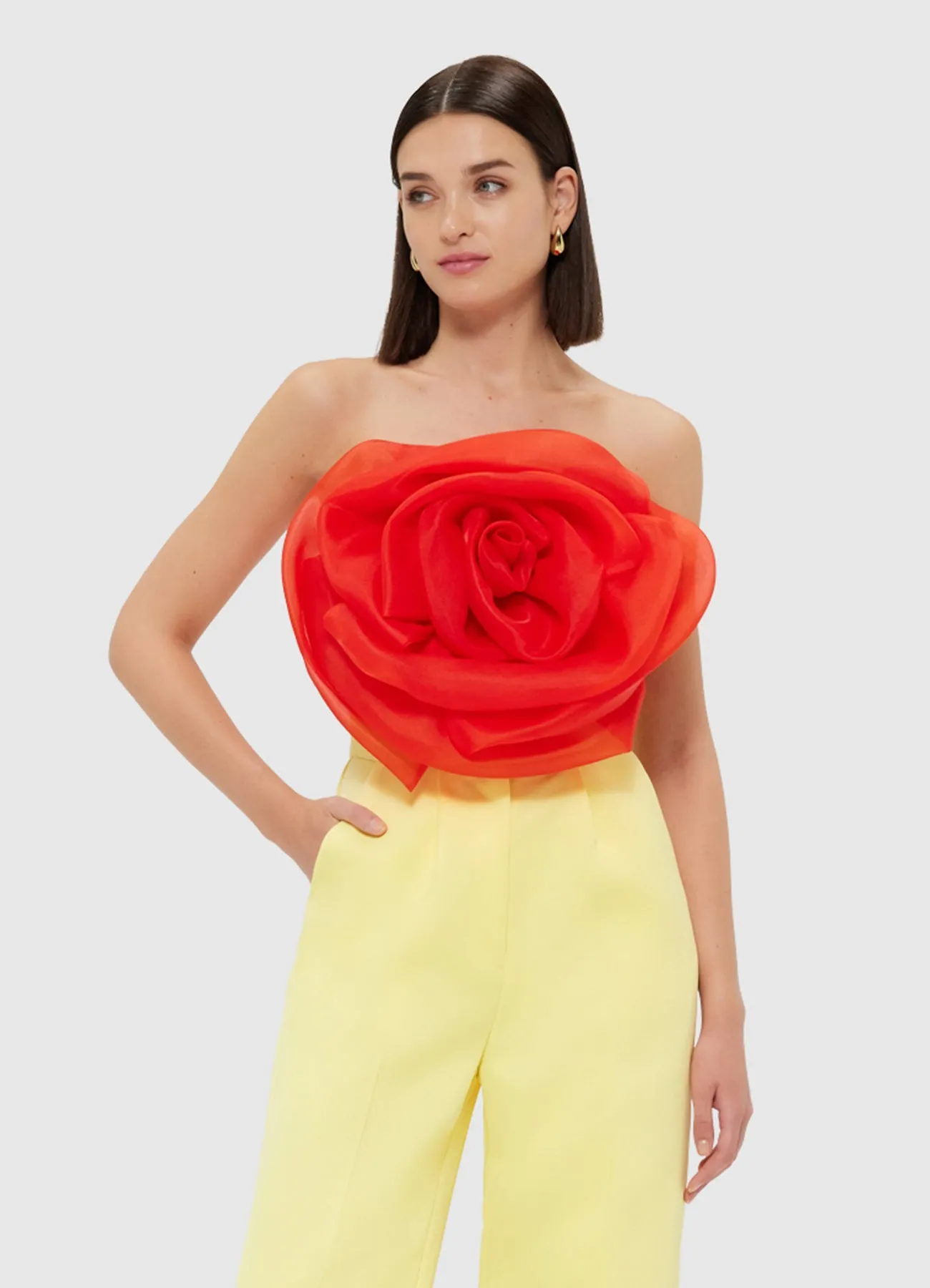 Bloom Rose Bustier Top - Scarlet sold by LEO LIN product image thumbnail 5