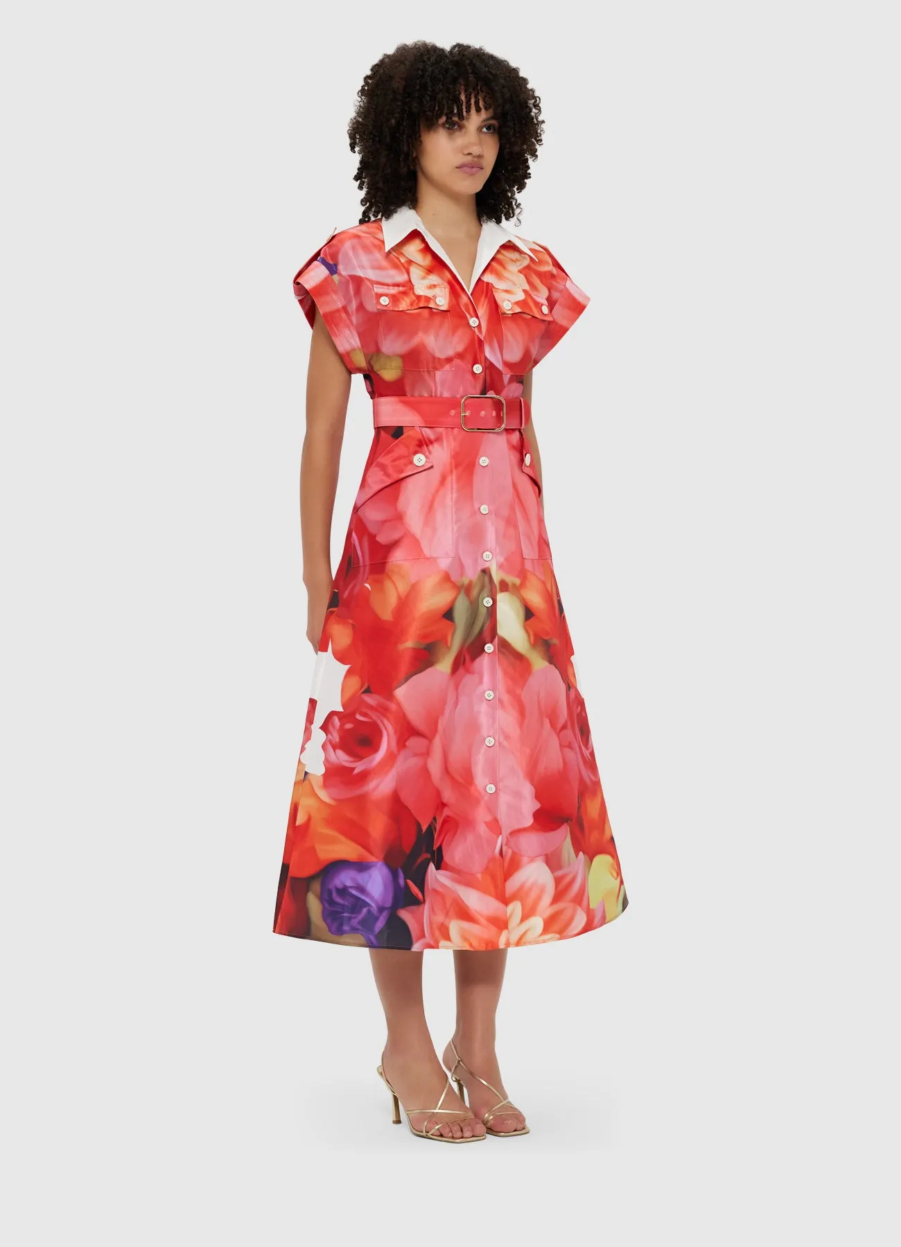 Audrey Pocket Shirt Midi Dress - Kaleidoscope Print sold by LEO LIN product image thumbnail 3