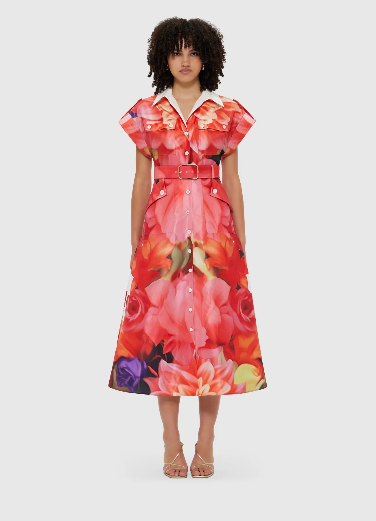 Audrey Pocket Shirt Midi Dress - Kaleidoscope Print sold by LEO LIN product image thumbnail 2