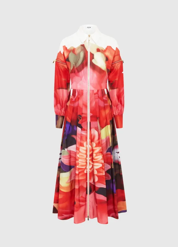 Tessa Midi Dress - Kaleidoscope Print sold by LEO LIN