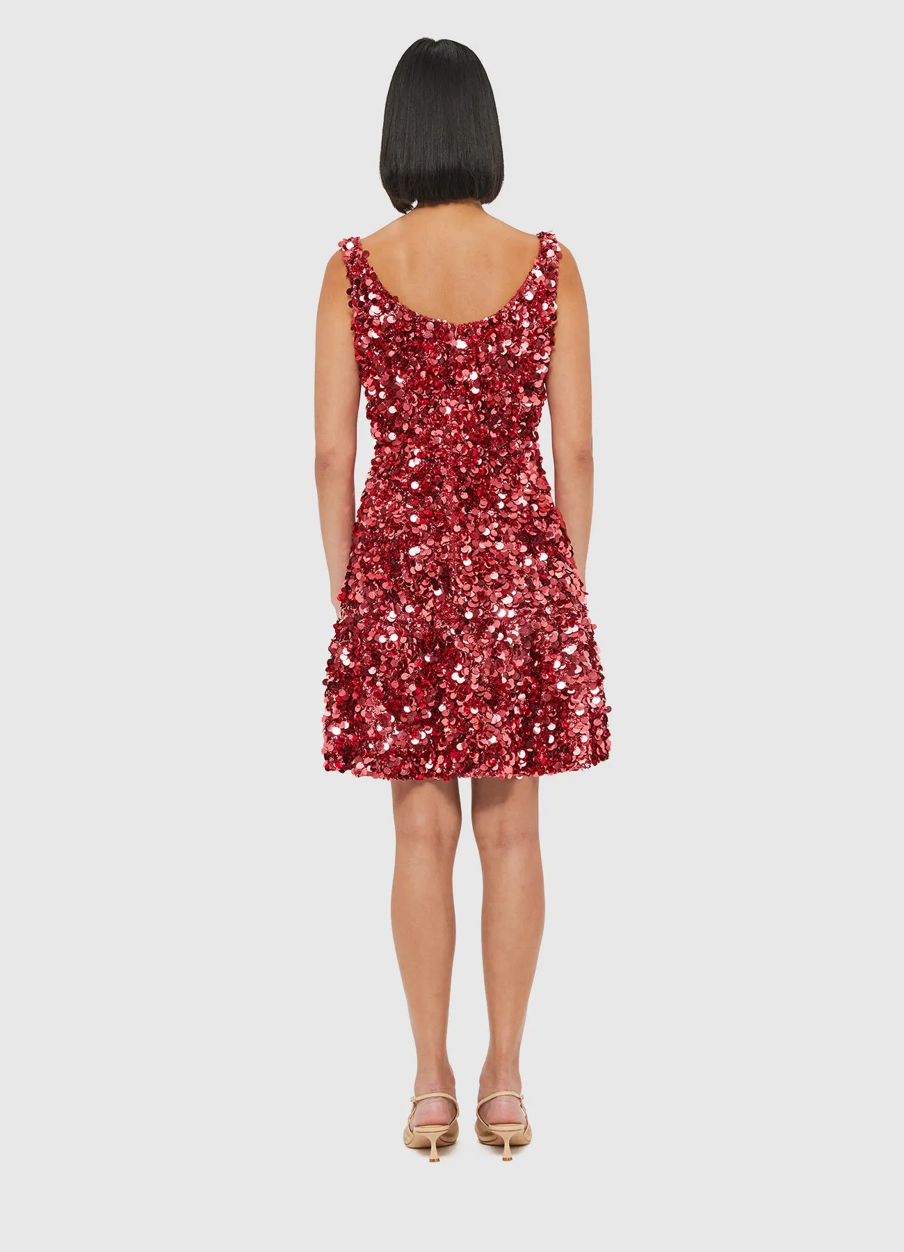 Elaine Sequin Mini Dress - Mulberry sold by LEO LIN product image thumbnail 4