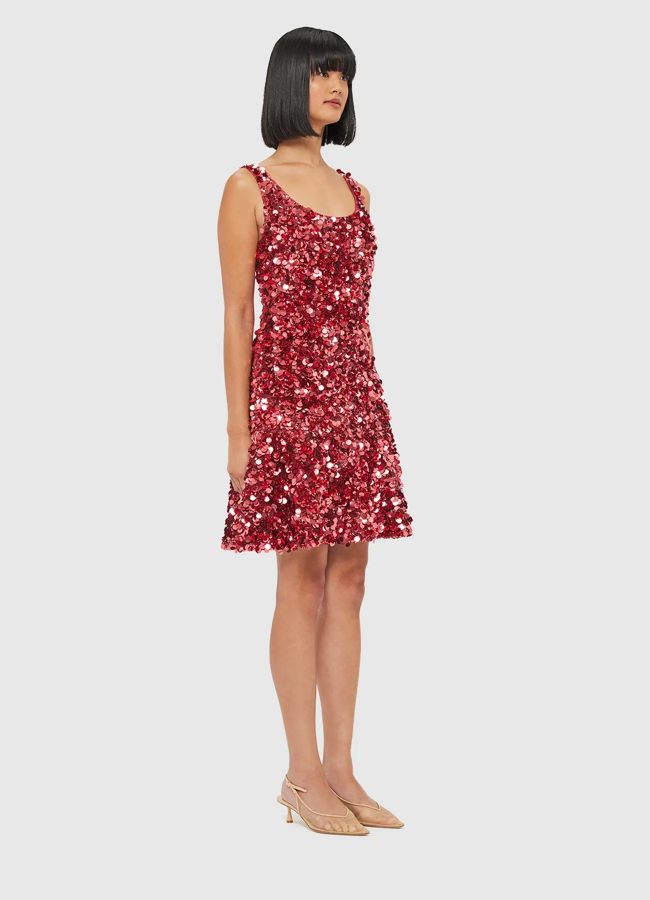 Elaine Sequin Mini Dress - Mulberry sold by LEO LIN product image thumbnail 3