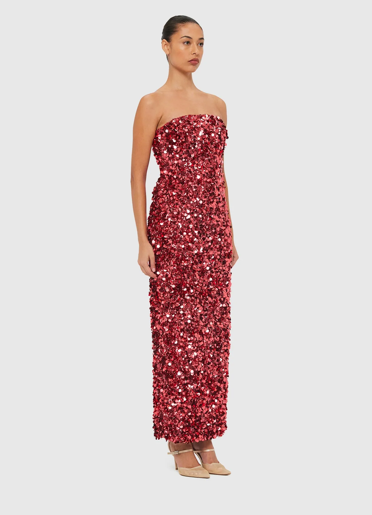 Rayna Sequin Bustier Maxi Dress - Mulberry sold by LEO LIN product image thumbnail 3