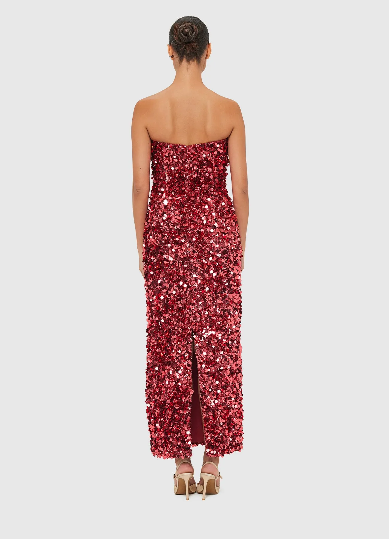 Rayna Sequin Bustier Maxi Dress - Mulberry sold by LEO LIN product image thumbnail 4