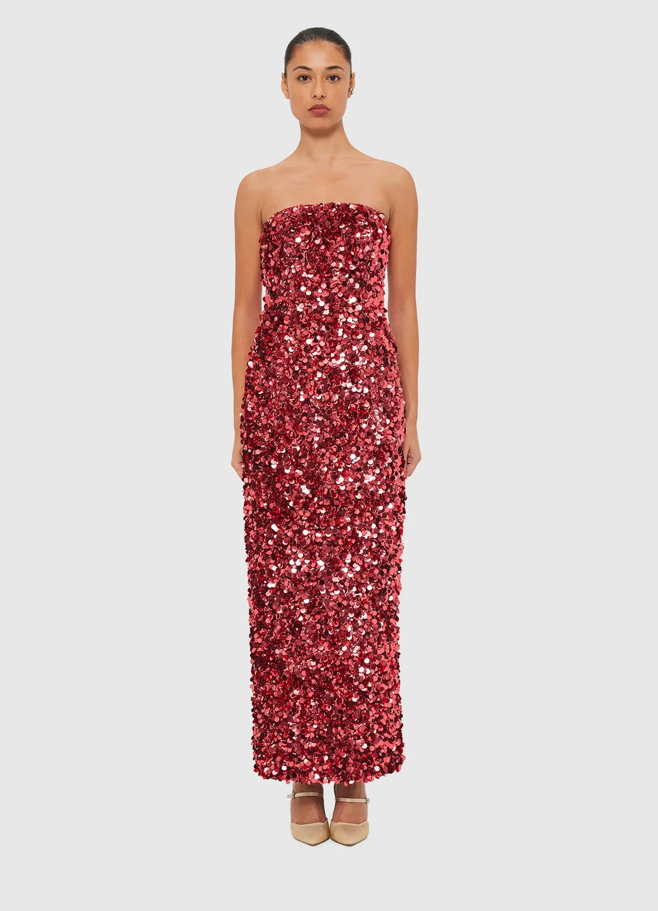 Rayna Sequin Bustier Maxi Dress - Mulberry sold by LEO LIN product image thumbnail 2