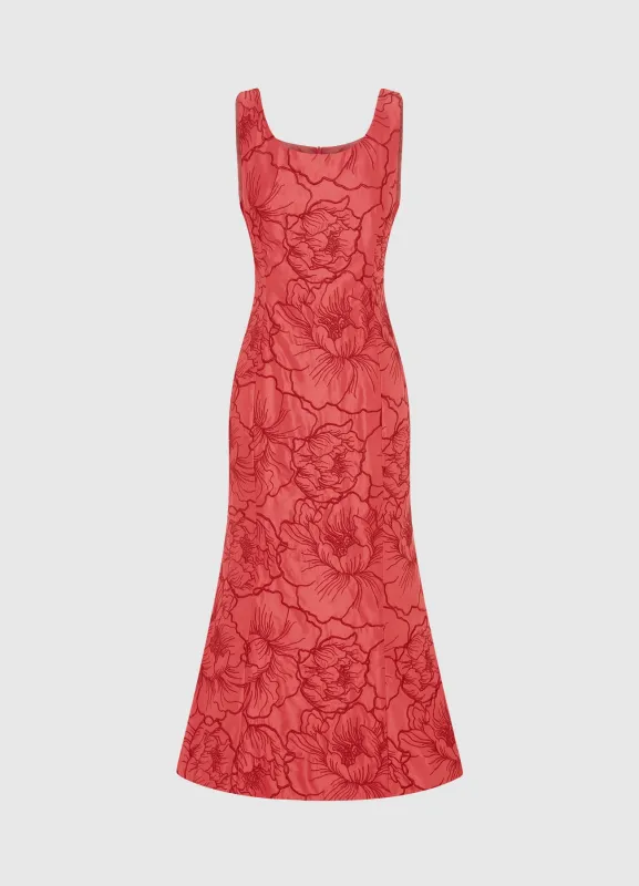 Daphne Midi Dress - Mulberry sold by LEO LIN