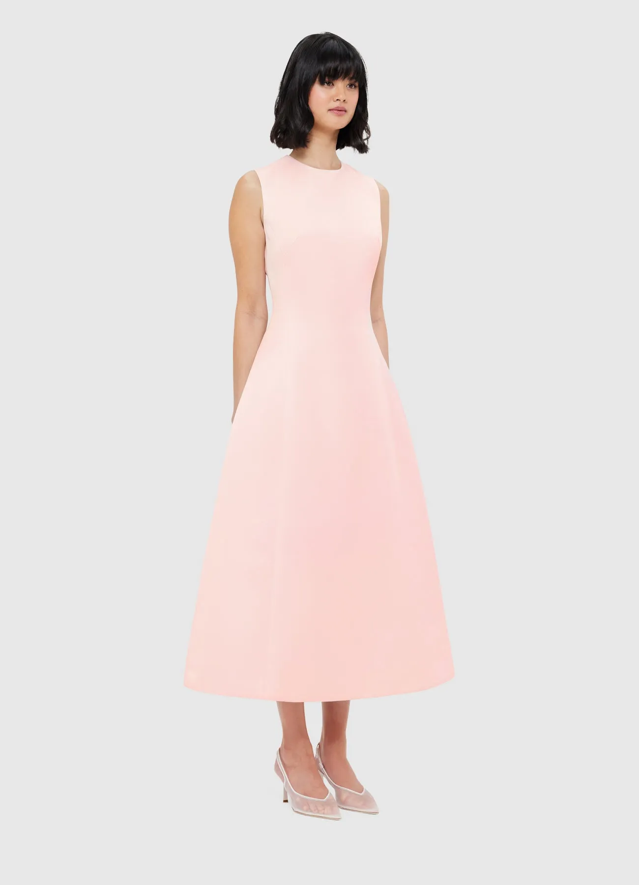Cleo Sleeveless Midi Dress - Soft Pink sold by LEO LIN product image thumbnail 3
