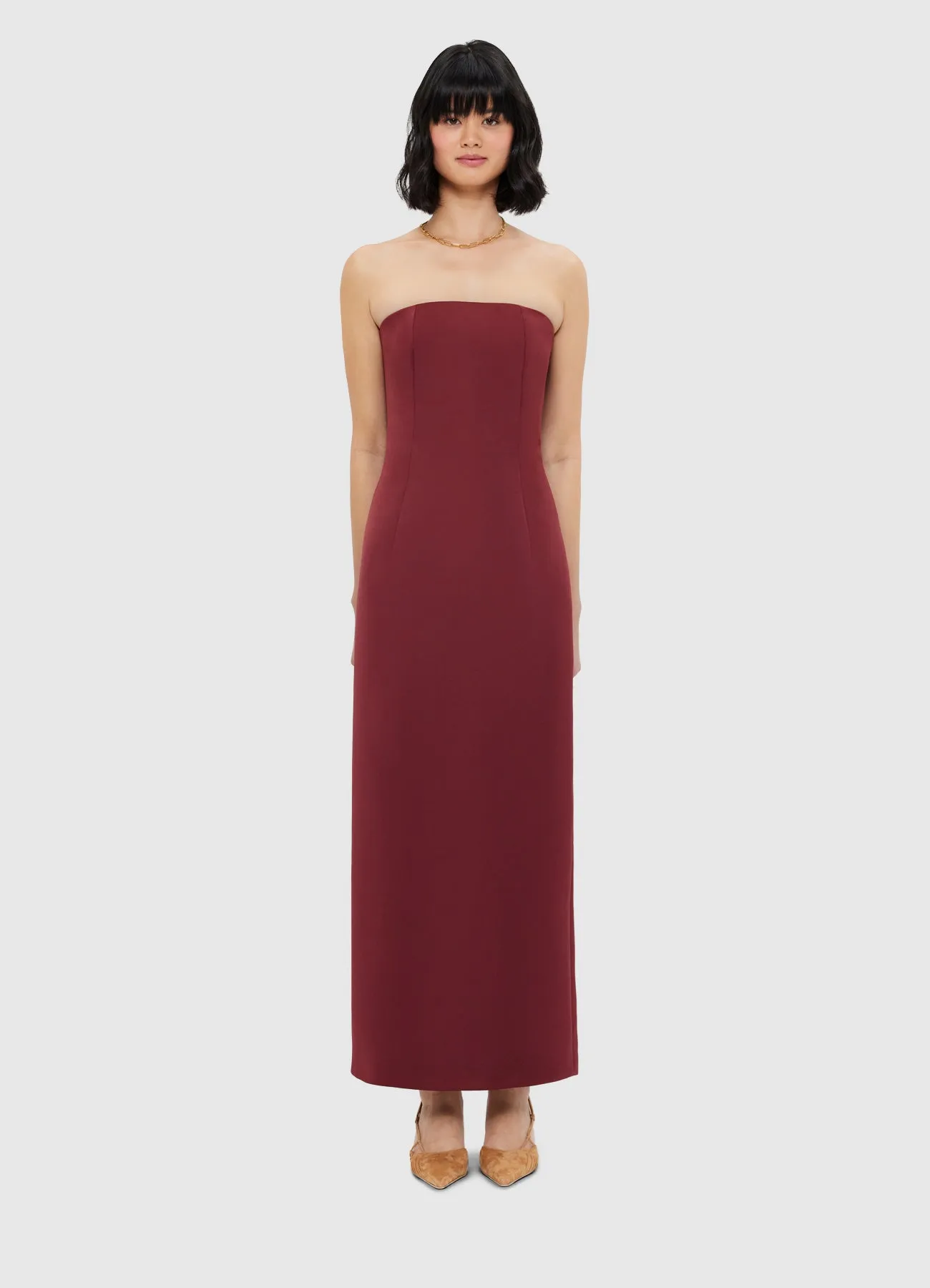 Rayna Bustier Maxi Dress - Burgundy sold by LEO LIN product image thumbnail 2