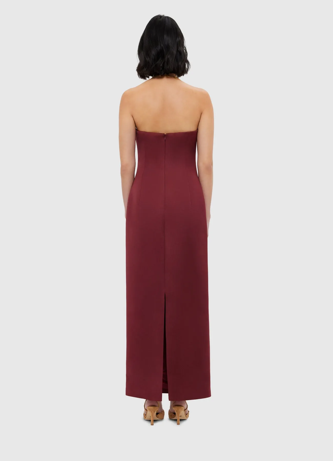 Rayna Bustier Maxi Dress - Burgundy sold by LEO LIN product image thumbnail 4