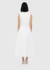 Cleo Sleeveless Midi Dress - Snow sold by LEO LIN