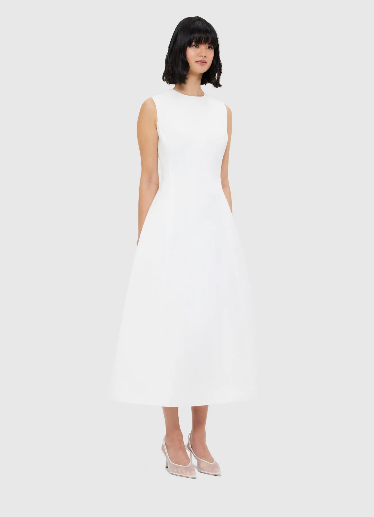 Cleo Sleeveless Midi Dress - Snow sold by LEO LIN product image thumbnail 3