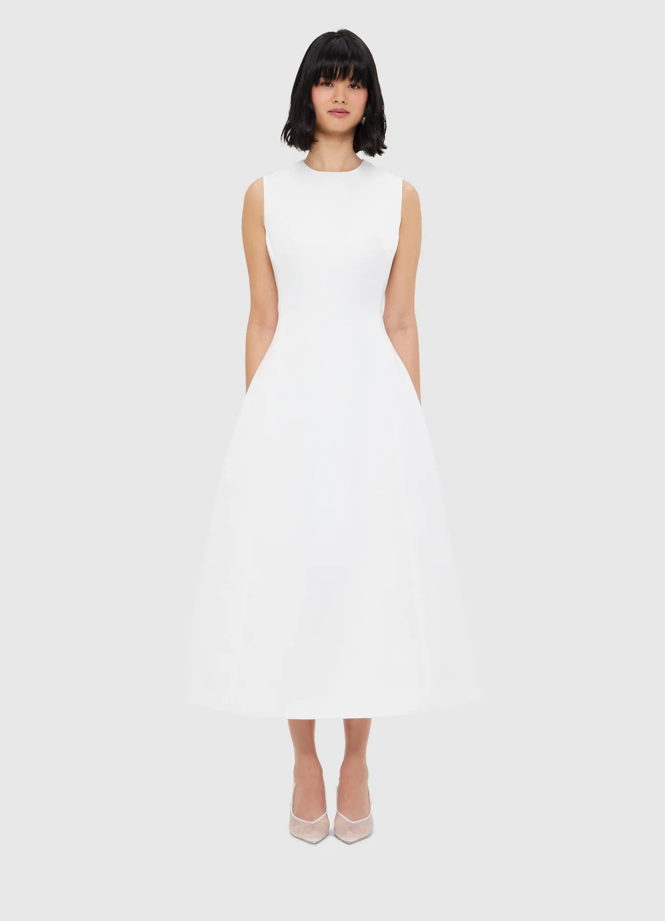 Cleo Sleeveless Midi Dress - Snow sold by LEO LIN product image thumbnail 2