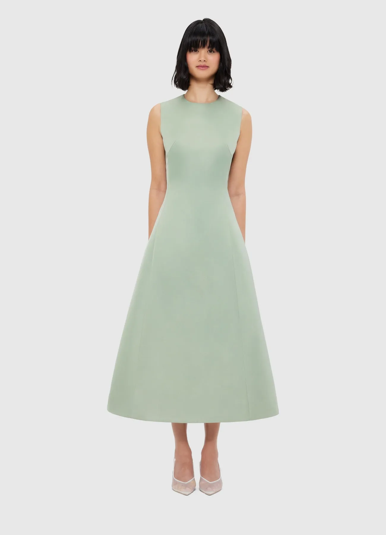 Cleo Sleeveless Midi Dress - Sage sold by LEO LIN product image thumbnail 2