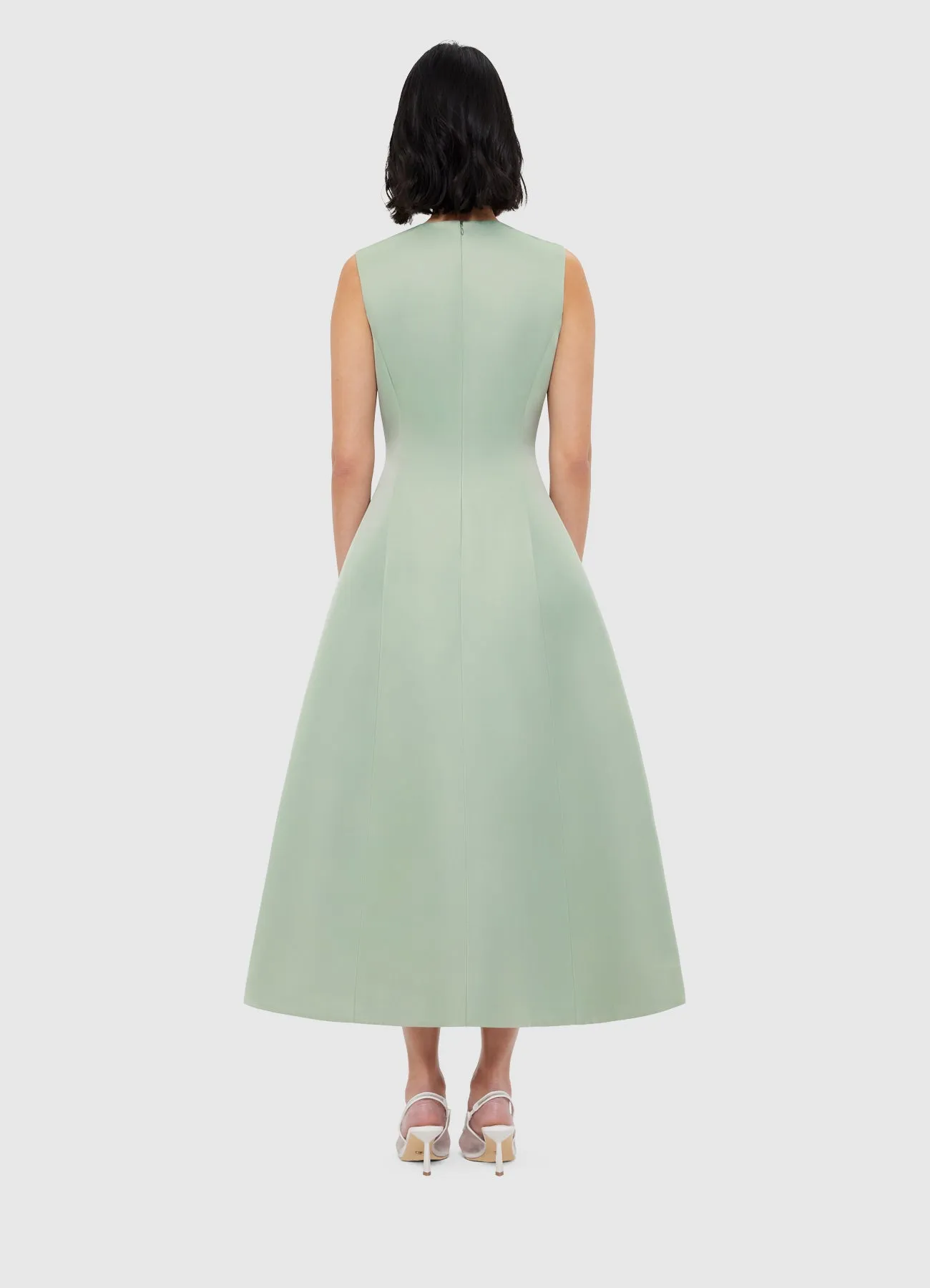 Cleo Sleeveless Midi Dress - Sage sold by LEO LIN product image thumbnail 4