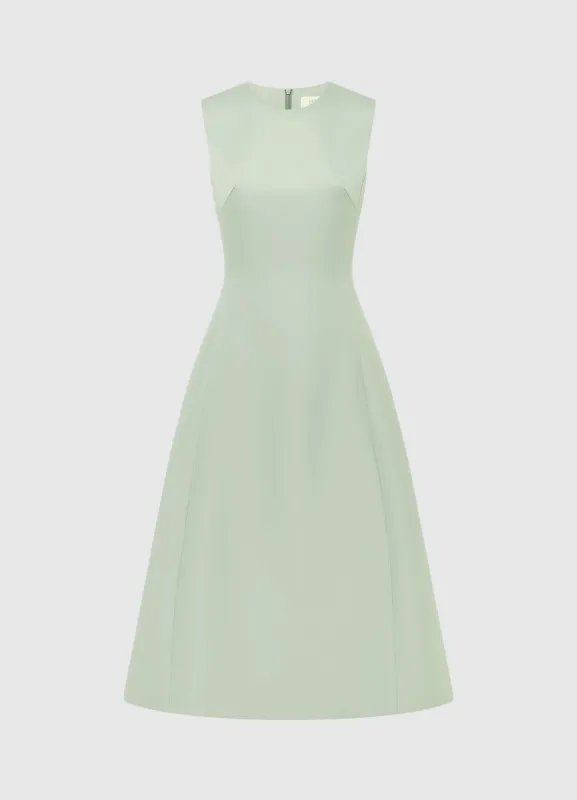 Cleo Sleeveless Midi Dress - Sage sold by LEO LIN