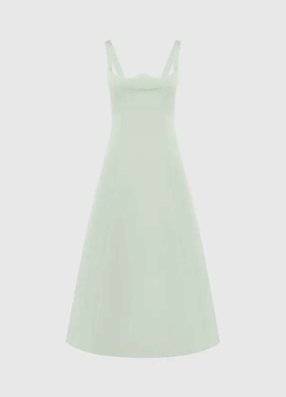 Odette Midi Dress - Sage sold by LEO LIN