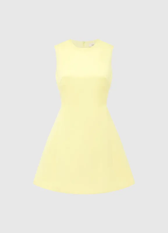 Chloe Sleeveless Mini Dress - Sorbet Yellow sold by LEO LIN