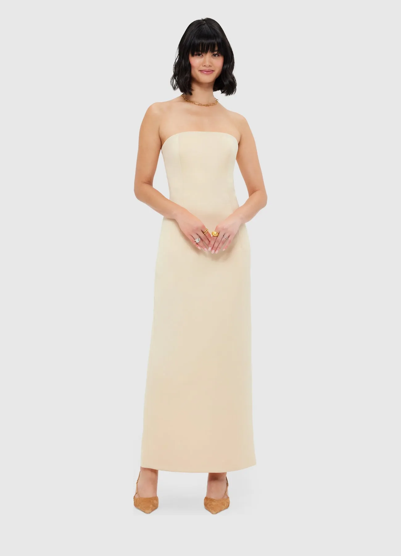 Rayna Bustier Maxi Dress - Champagne sold by LEO LIN product image thumbnail 5