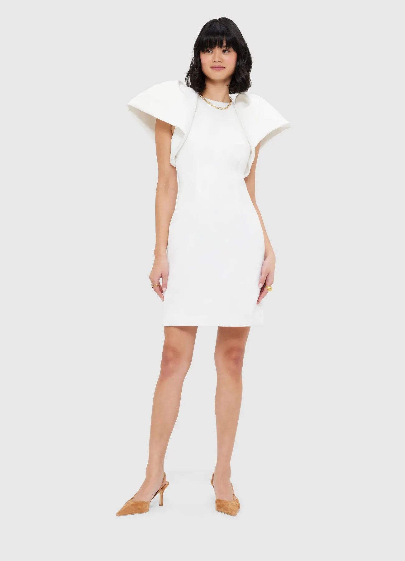 Dayna Mini Dress - Snow sold by LEO LIN product image thumbnail 5