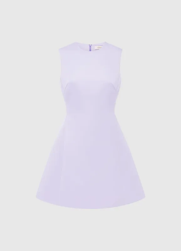 Chloe Sleeveless Mini Dress - Lilac sold by LEO LIN
