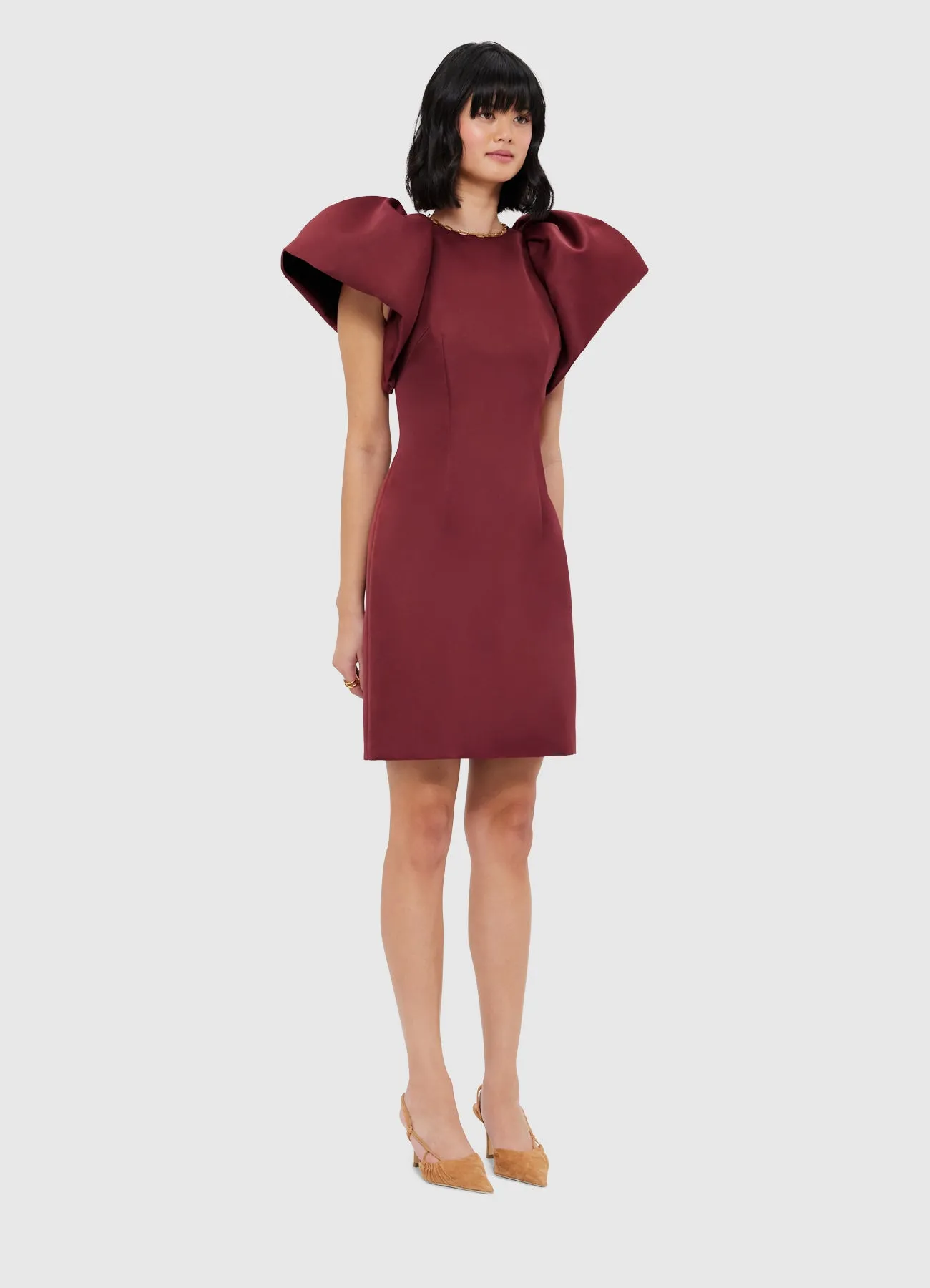 Dayna Mini Dress - Burgundy sold by LEO LIN product image thumbnail 3