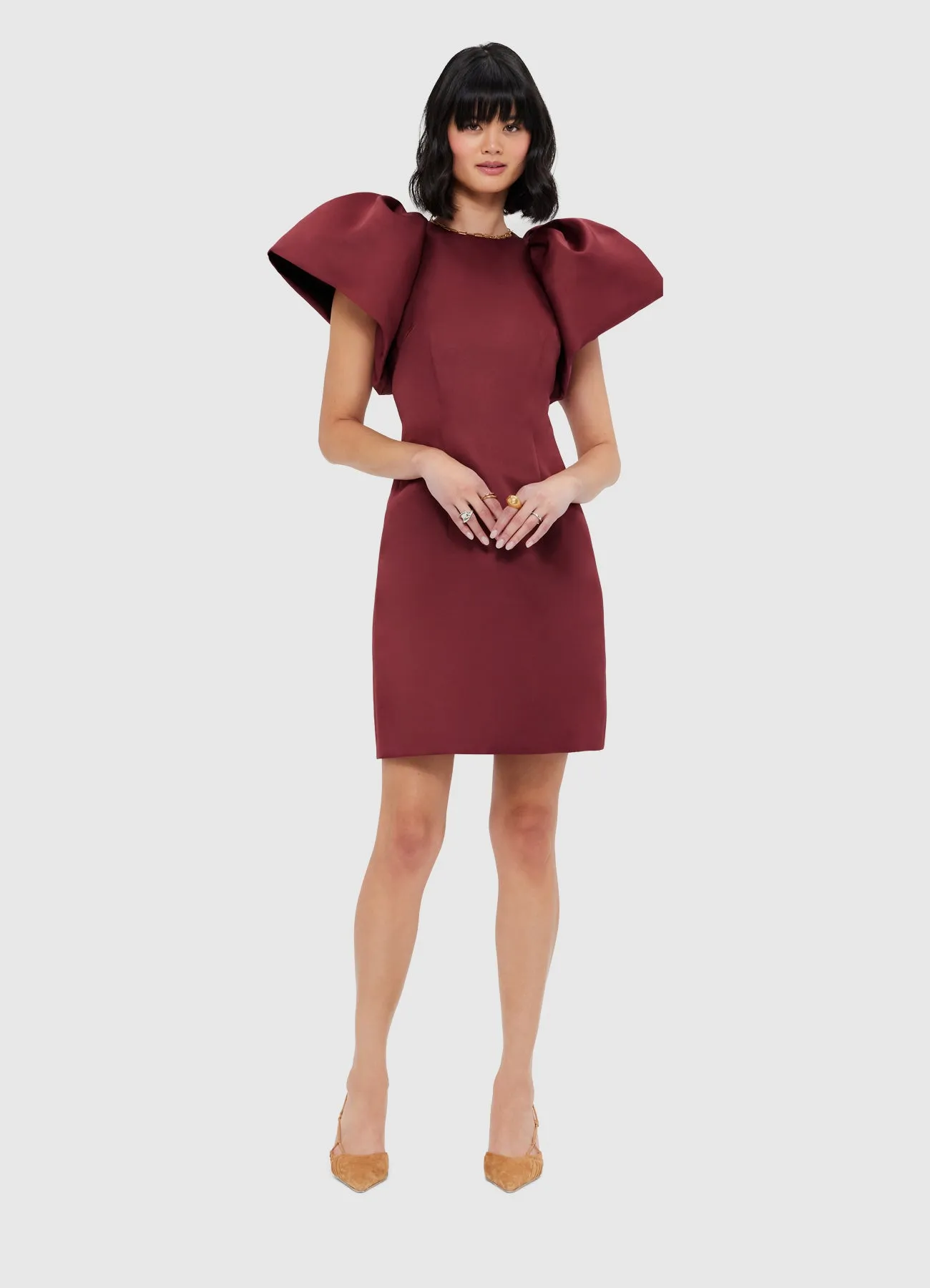 Dayna Mini Dress - Burgundy sold by LEO LIN product image thumbnail 5