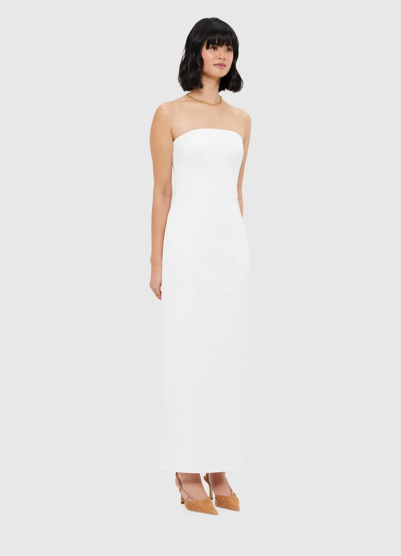 Rayna Bustier Maxi Dress - Snow sold by LEO LIN product image thumbnail 3