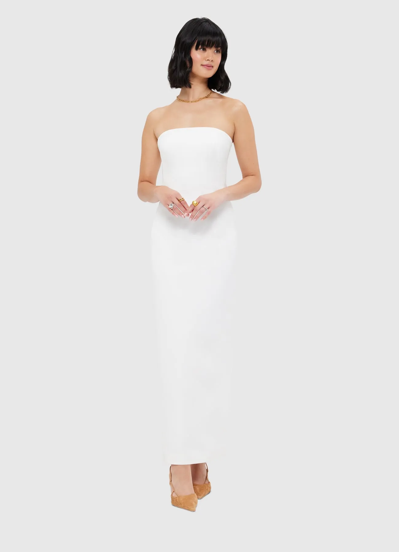 Rayna Bustier Maxi Dress - Snow sold by LEO LIN product image thumbnail 5