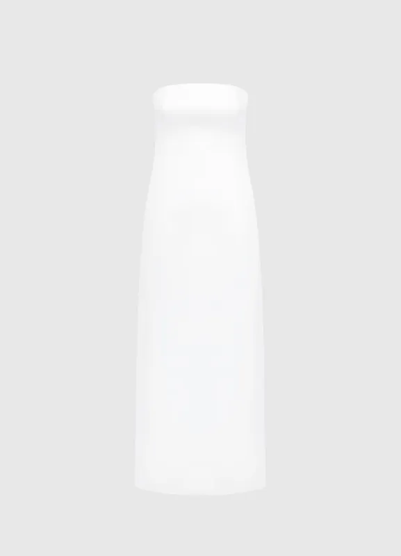 Rayna Bustier Maxi Dress - Snow sold by LEO LIN