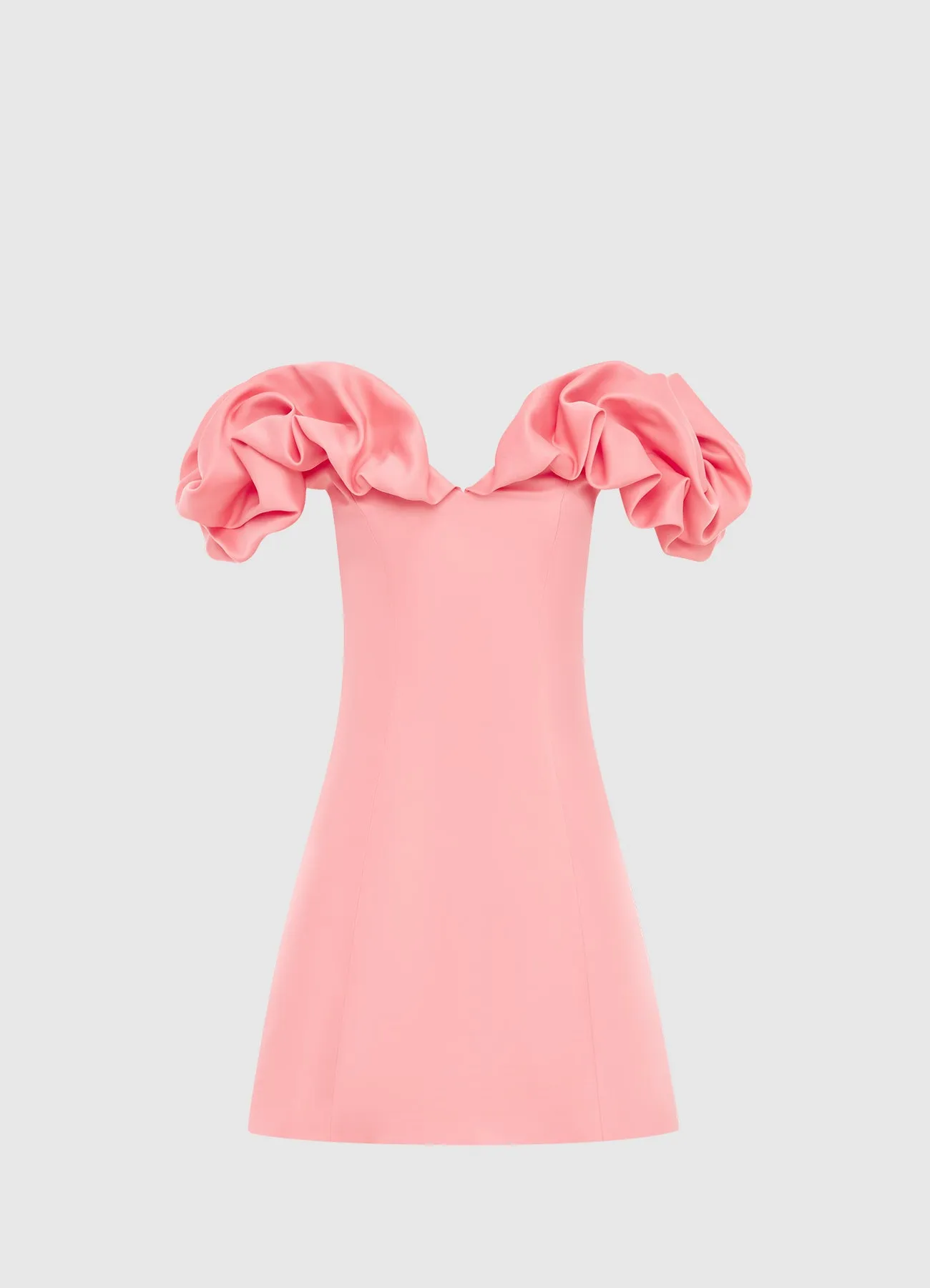 Bella Off Shoulder Frill Mini Dress - Strawberry Pink sold by LEO LIN