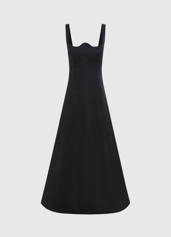 Odette Midi Dress - Ebony sold by LEO LIN