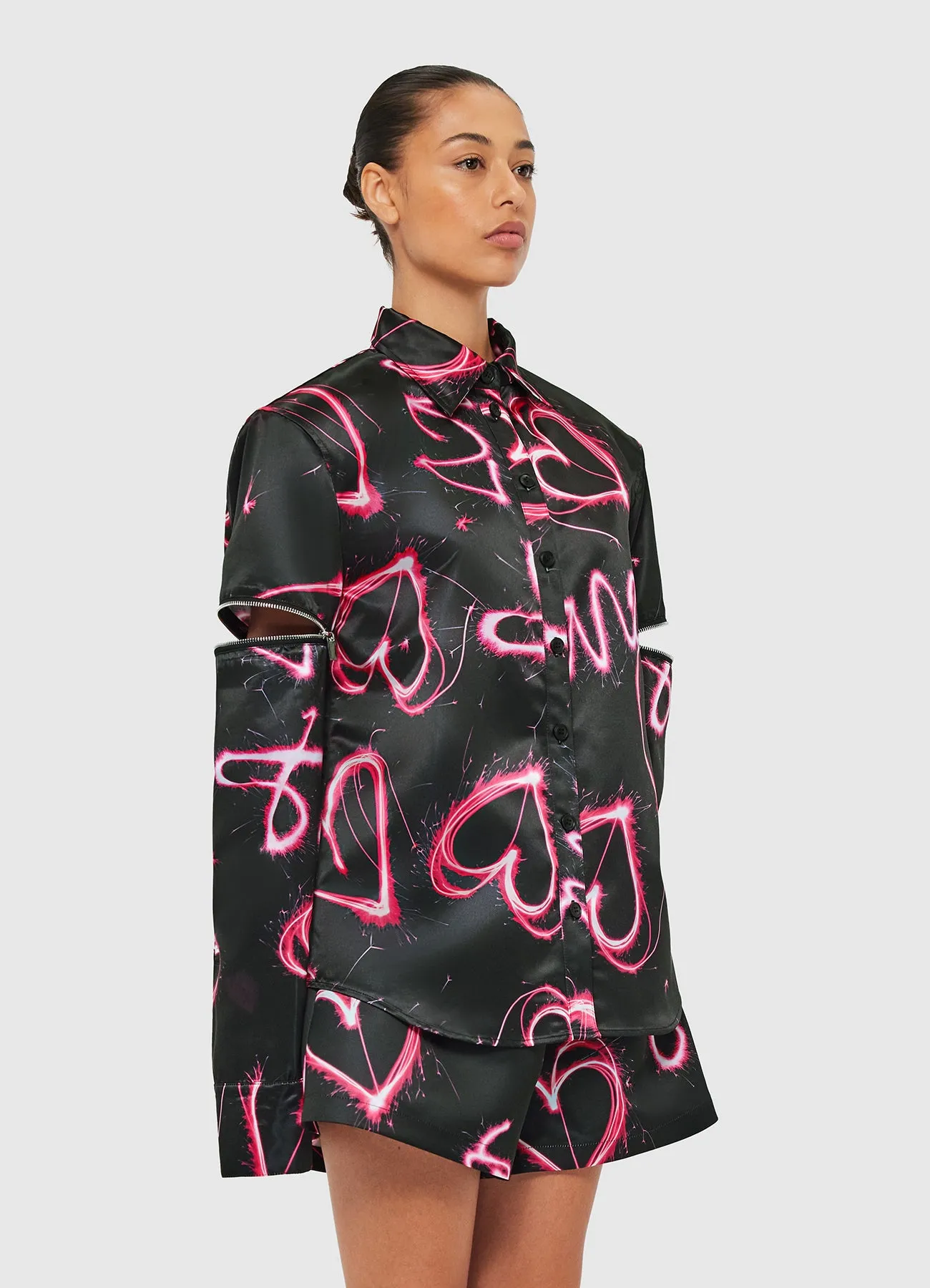 Irina Blouse - Neon Heart Print sold by LEO LIN product image thumbnail 3