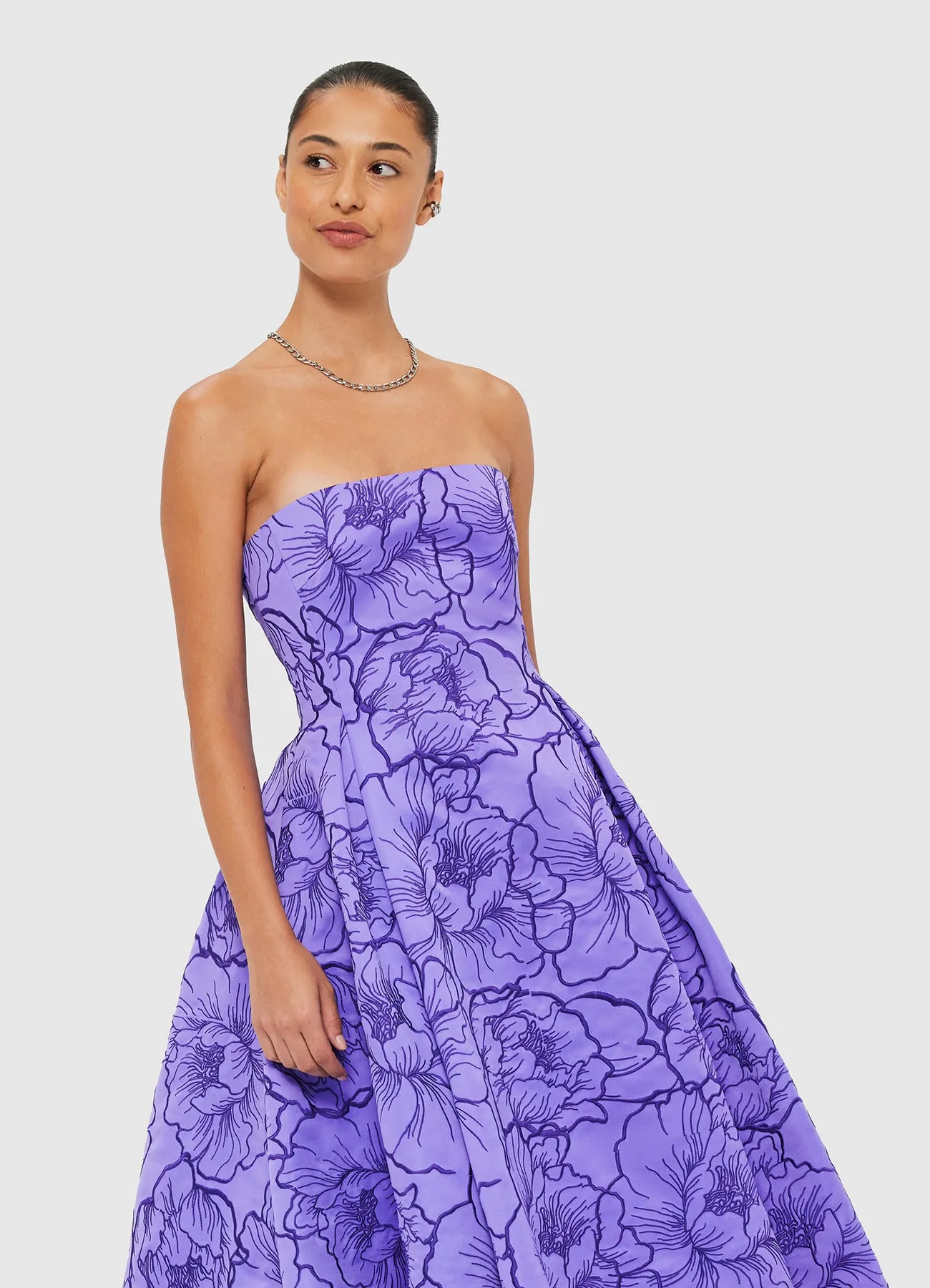 Nora Bustier Maxi Dress - Lavender sold by LEO LIN product image thumbnail 5