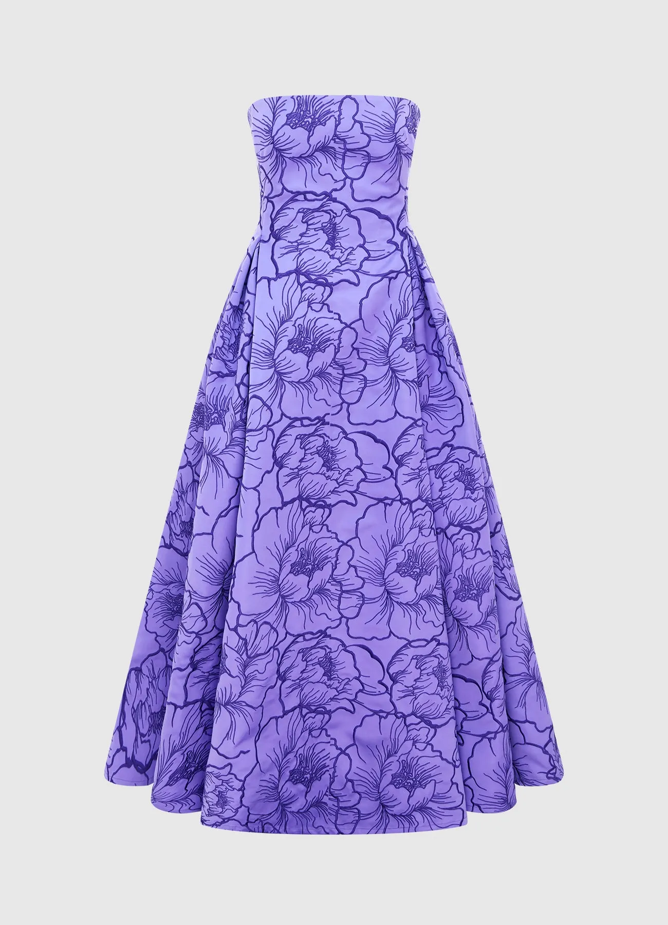 Nora Bustier Maxi Dress - Lavender sold by LEO LIN