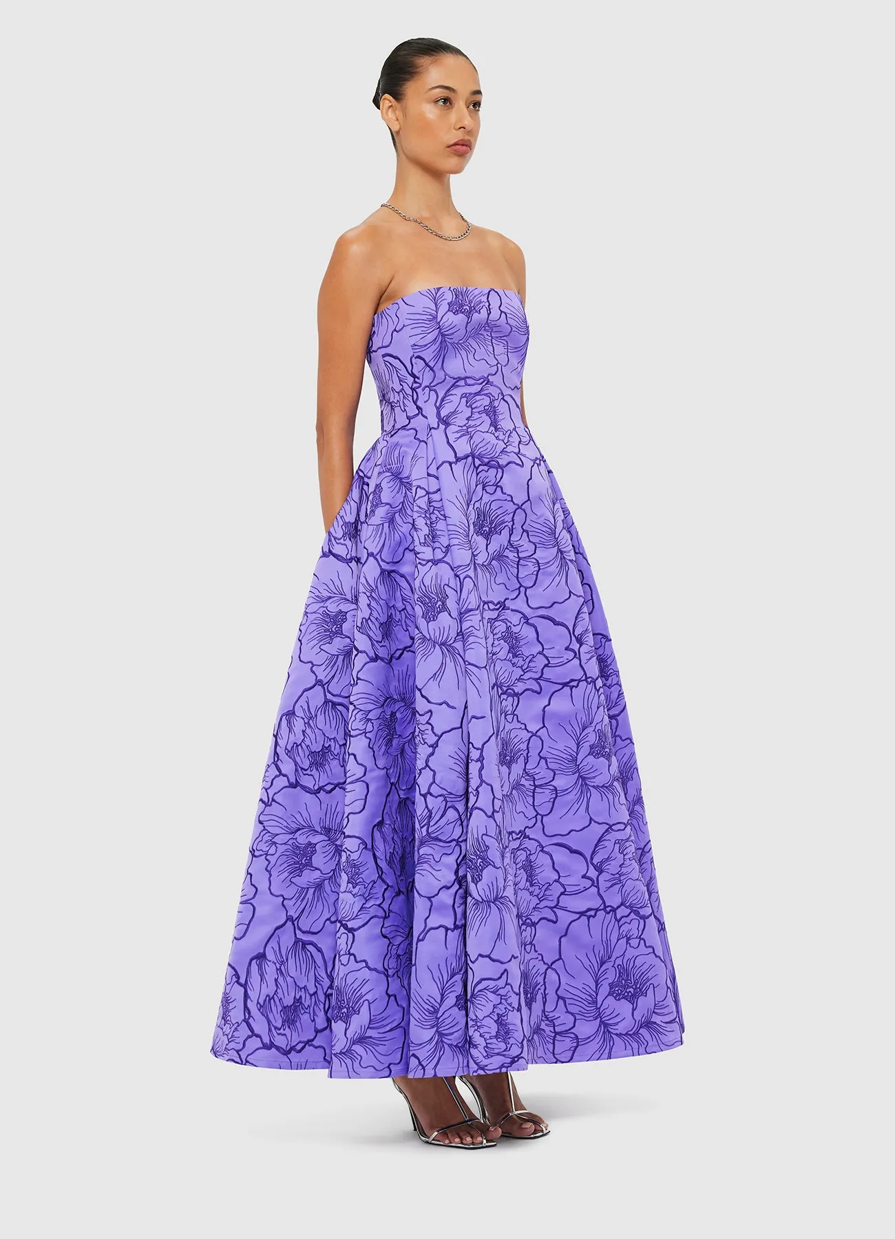Nora Bustier Maxi Dress - Lavender sold by LEO LIN product image thumbnail 3