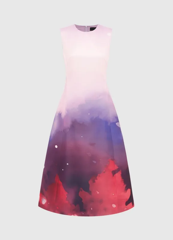 Cleo Printed Sleeveless Midi Dress - Fairground sold by LEO LIN