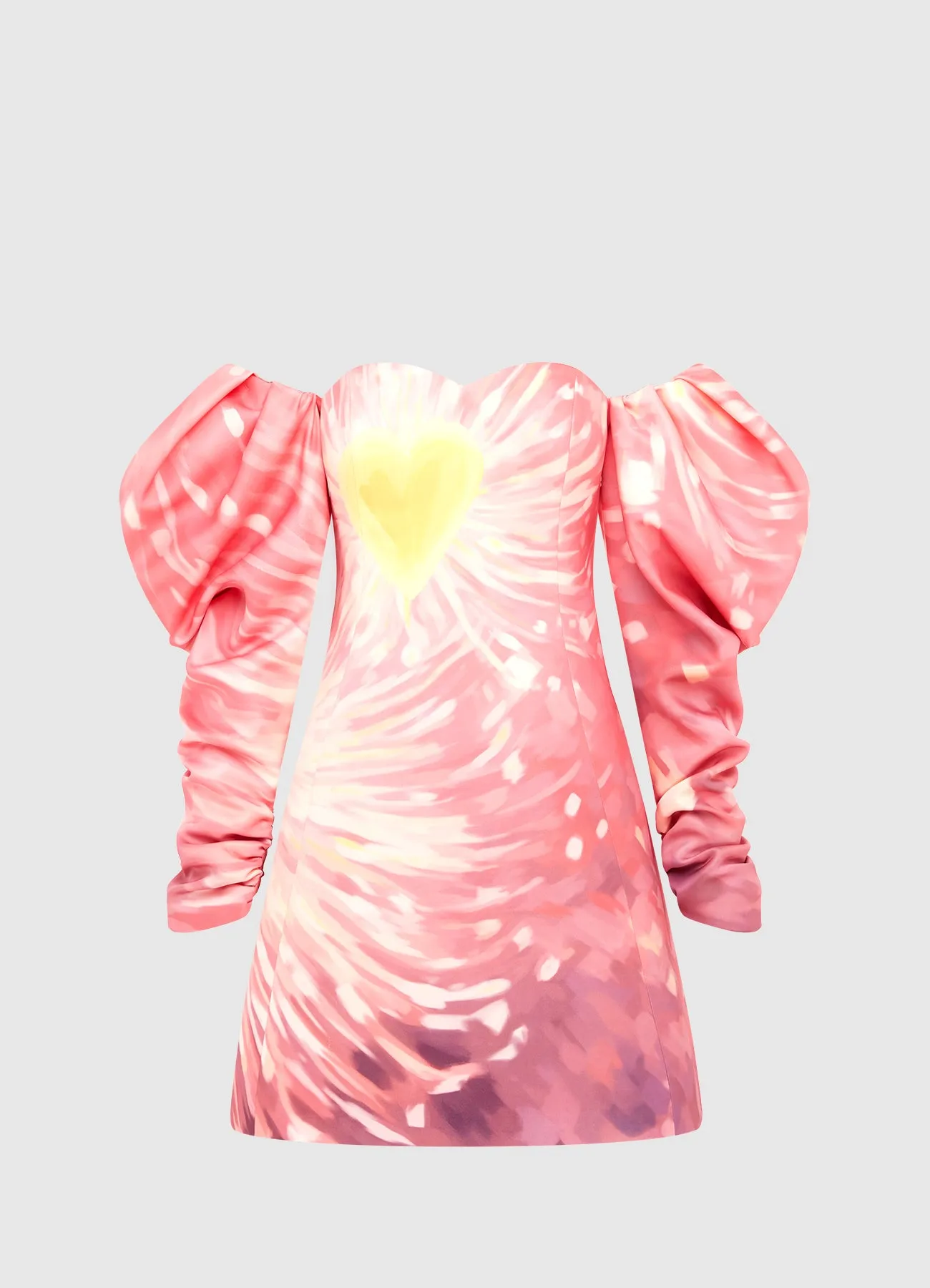 Gemma Off Shoulder Bustier Mini Dress - Afterglow Print sold by LEO LIN