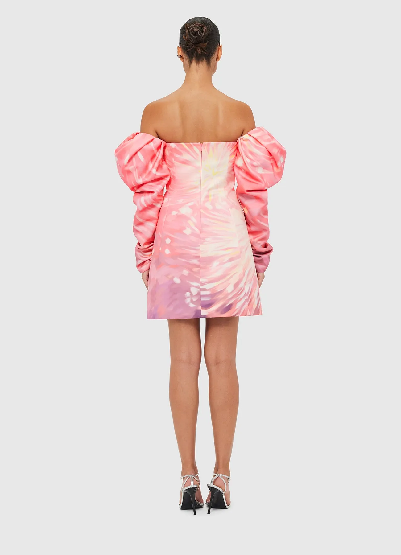 Gemma Off Shoulder Bustier Mini Dress - Afterglow Print sold by LEO LIN product image thumbnail 4